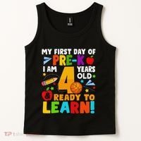 My First Day Of Pre K I Am 4 Years Old Gift Tank Top thumb 2