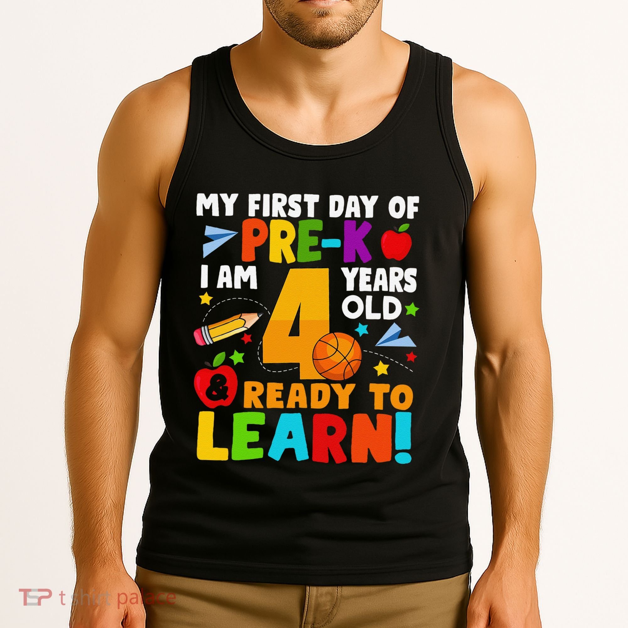 My First Day Of Pre K I Am 4 Years Old Gift Tank Top