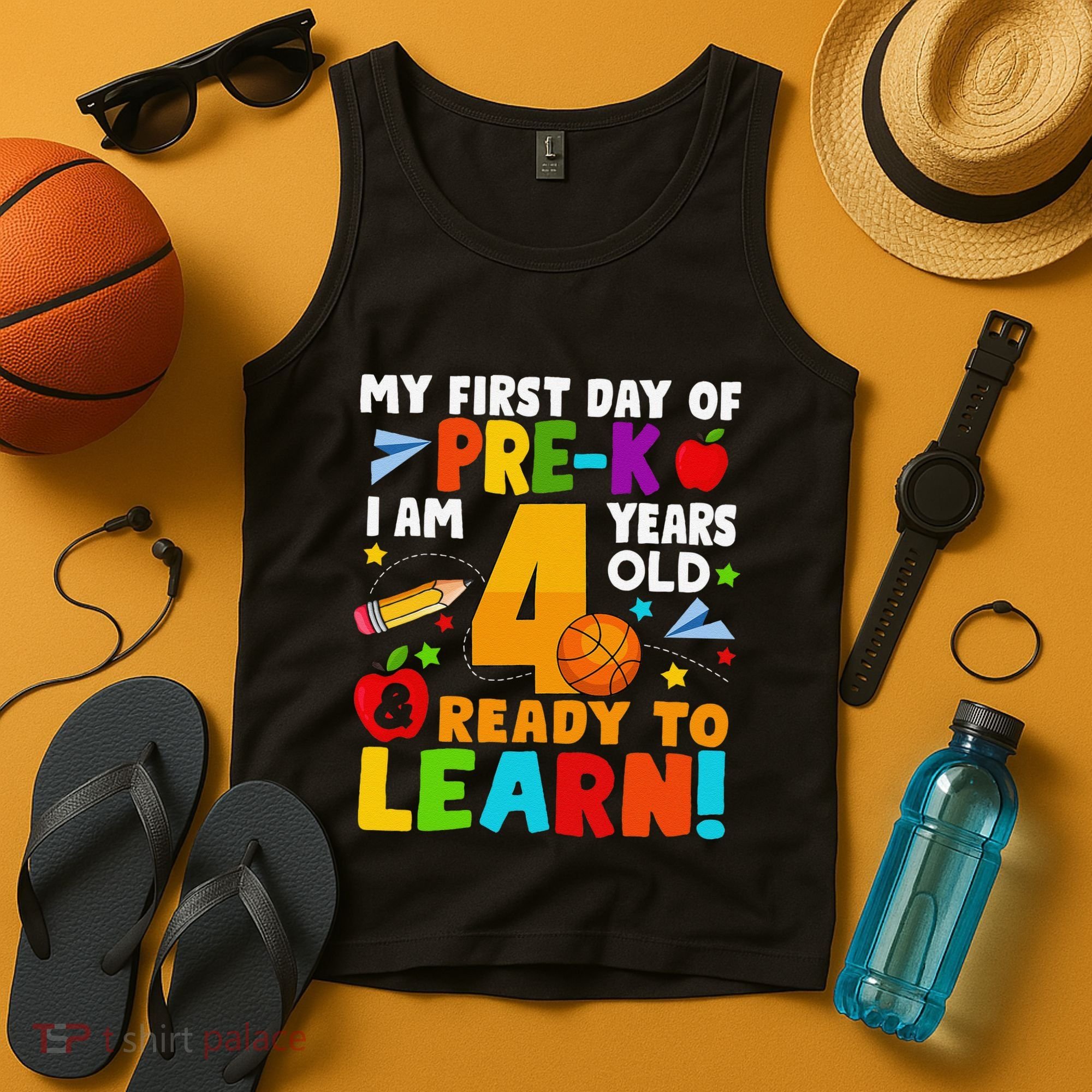 My First Day Of Pre K I Am 4 Years Old Gift Tank Top