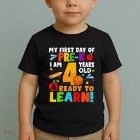 My First Day Of Pre K I Am 4 Years Old Gift Toddler T-Shirt thumb 2