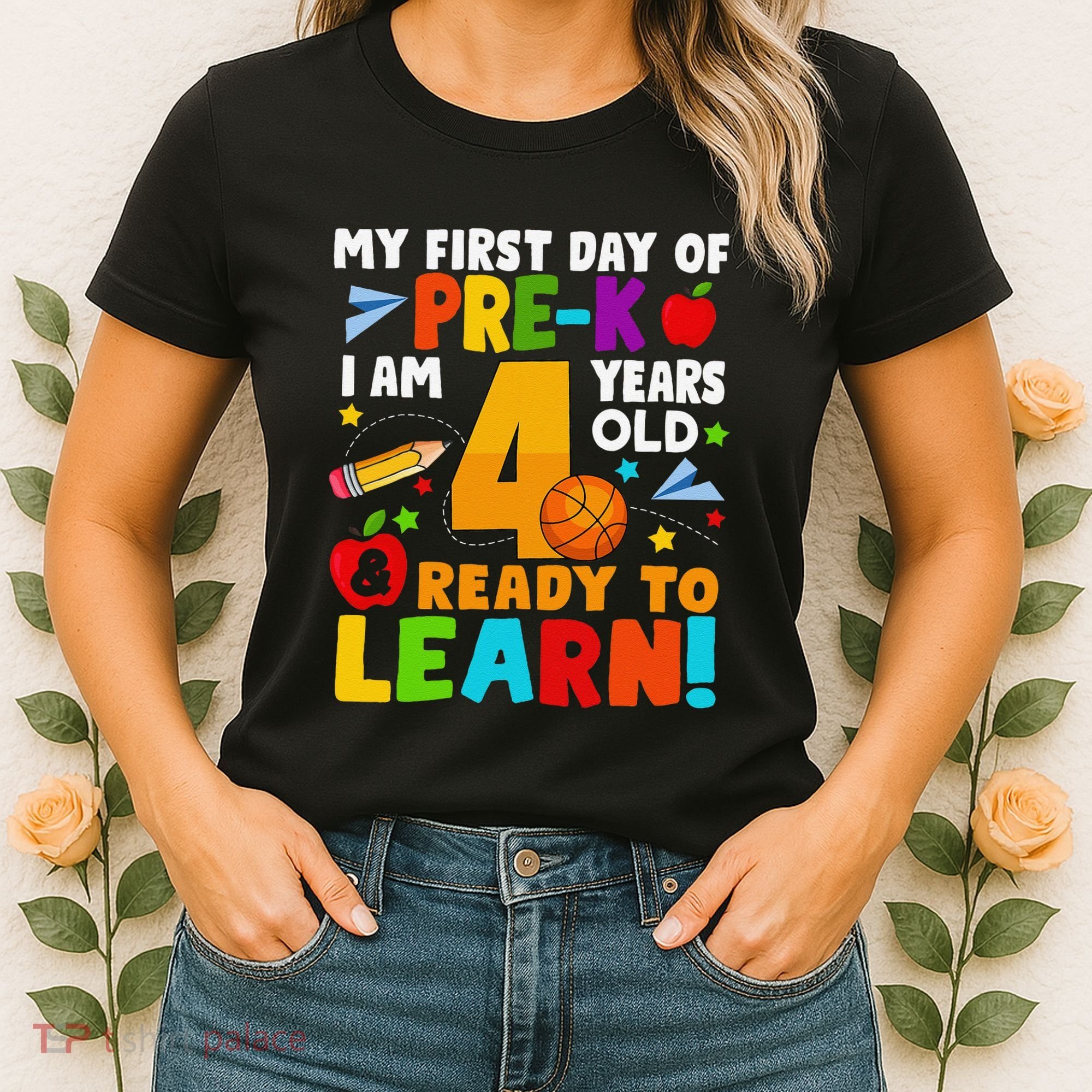 My First Day Of Pre K I Am 4 Years Old Gift Women's T-Shirt