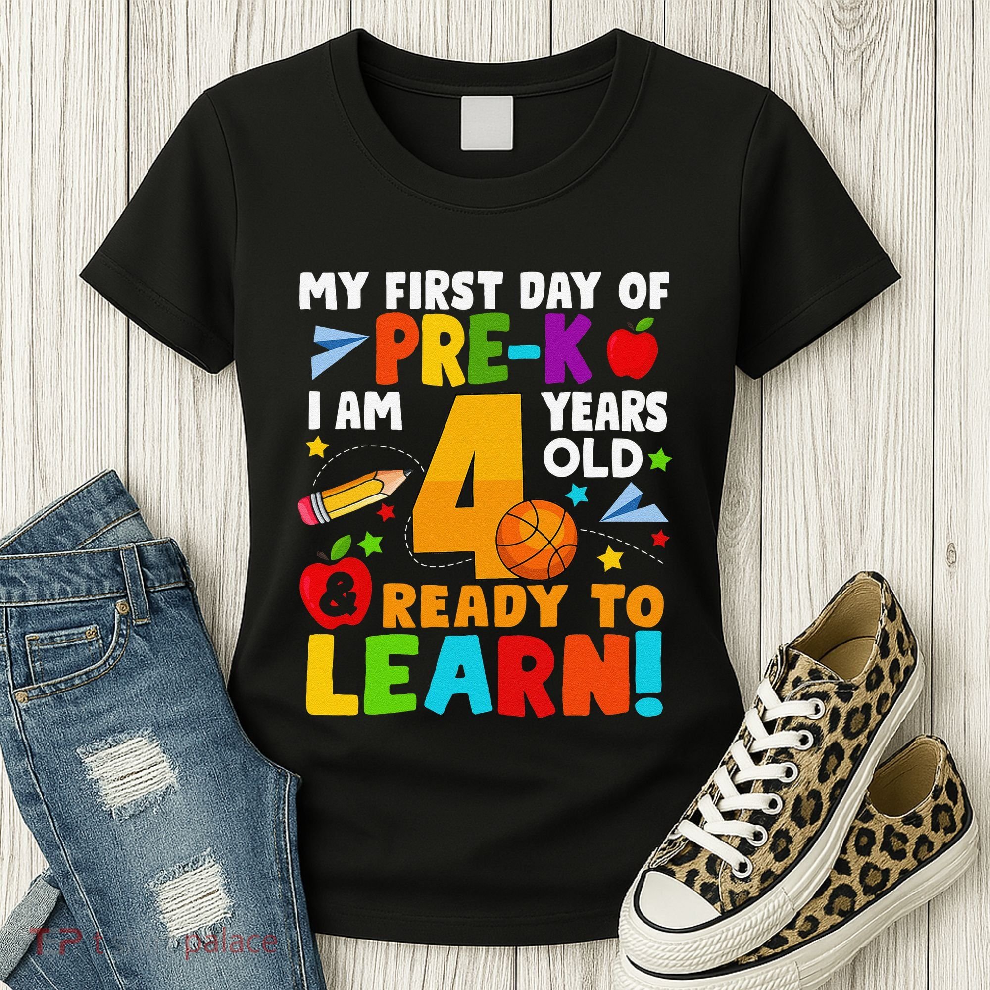 My First Day Of Pre K I Am 4 Years Old Gift Women's T-Shirt