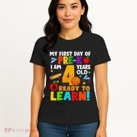 My First Day Of Pre K I Am 4 Years Old Gift Women's T-Shirt thumb 4