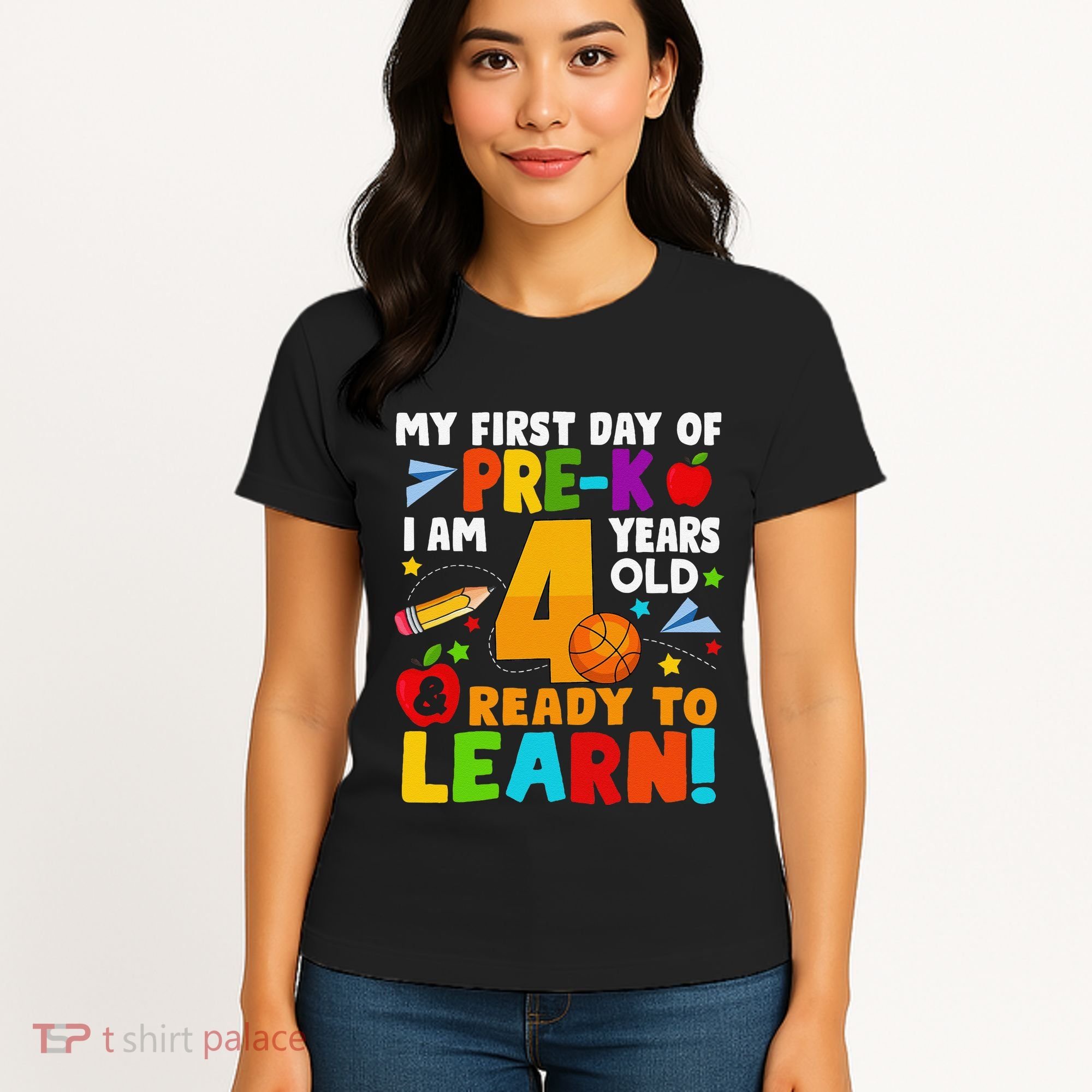 My First Day Of Pre K I Am 4 Years Old Gift Women's T-Shirt