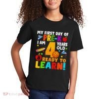 My First Day Of Pre K I Am 4 Years Old Gift Kids T-Shirt thumb 2