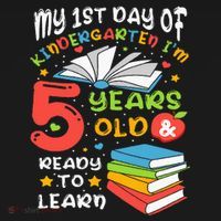 My First Day Of Kindergarten 5 Years Old Back To School Women's Hoodie thumb 2