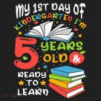 My First Day Of Kindergarten 5 Years Old Back To School Hat thumb 2