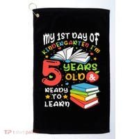 My First Day Of Kindergarten 5 Years Old Back To School Golf Towel thumb 0