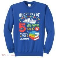 My First Day Of Kindergarten 5 Years Old Back To School Sweatshirt thumb 0