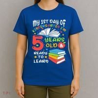 My First Day Of Kindergarten 5 Years Old Back To School T-Shirt thumb 4