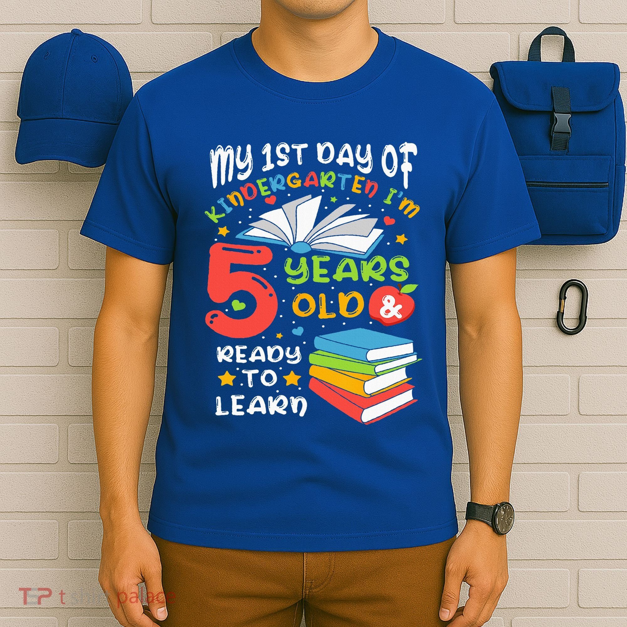 My First Day Of Kindergarten 5 Years Old Back To School T-Shirt