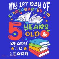 My First Day Of Kindergarten 5 Years Old Back To School Coaster thumb 2