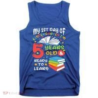 My First Day Of Kindergarten 5 Years Old Back To School Tank Top thumb 0