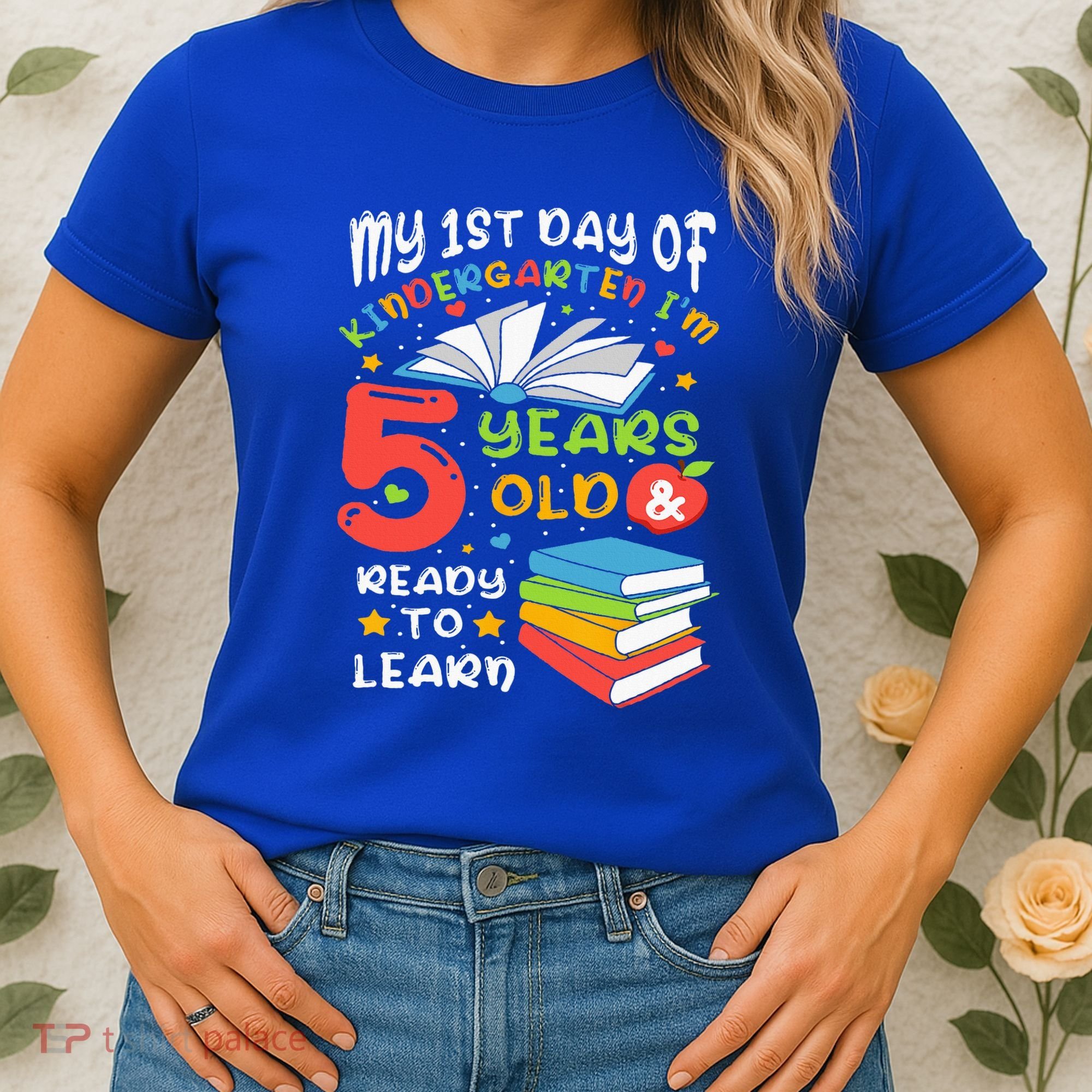 My First Day Of Kindergarten 5 Years Old Back To School Women's T-Shirt