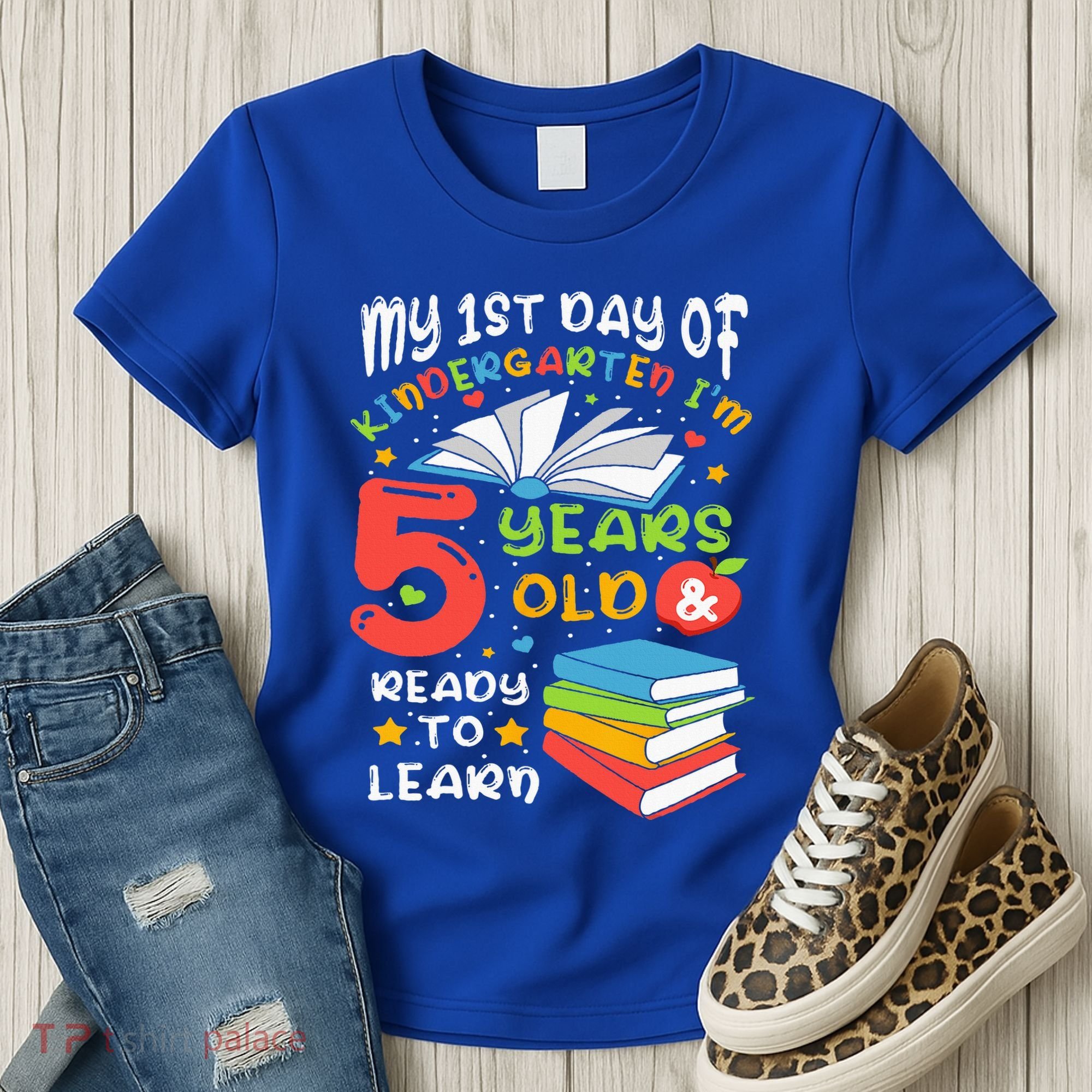 My First Day Of Kindergarten 5 Years Old Back To School Women's T-Shirt