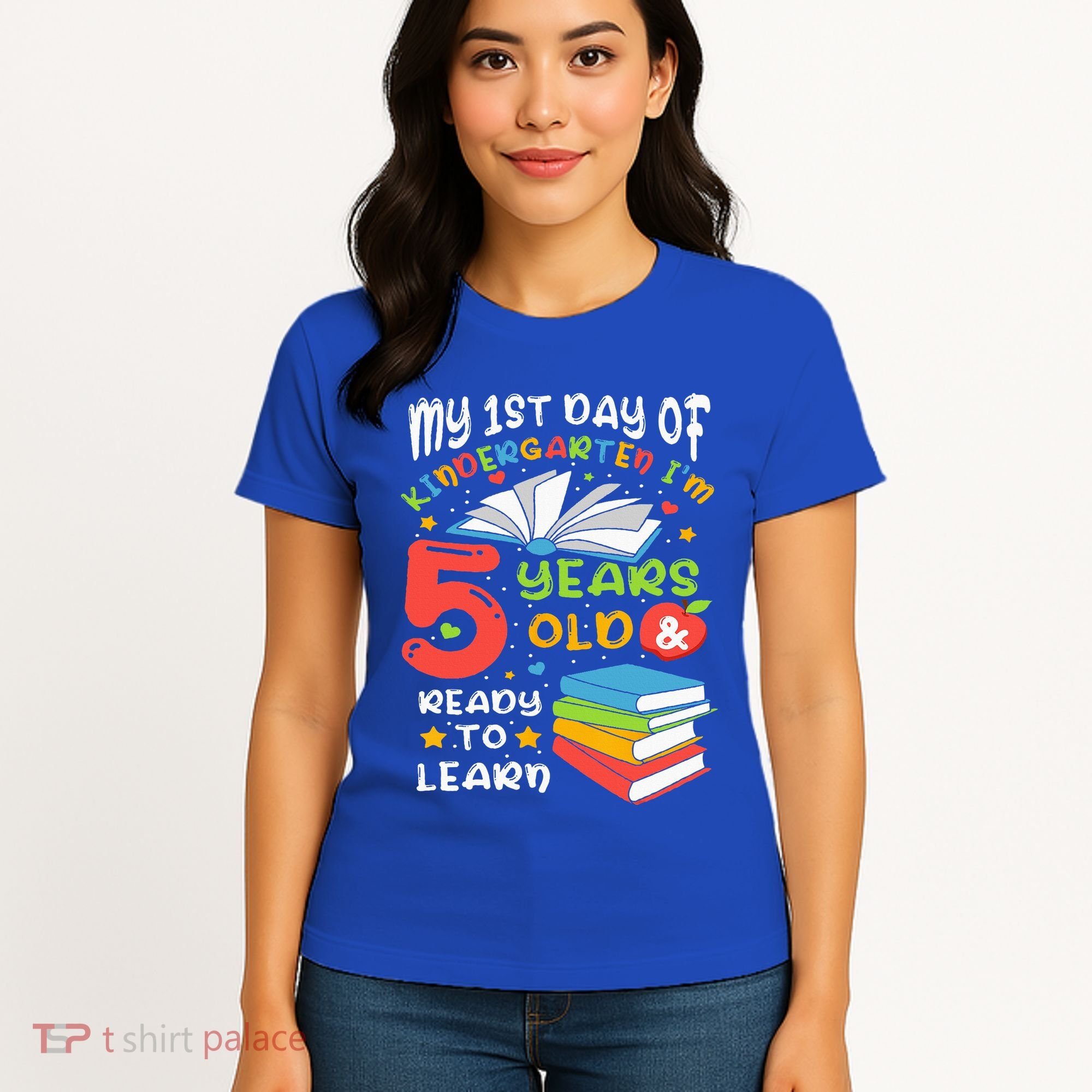 My First Day Of Kindergarten 5 Years Old Back To School Women's T-Shirt