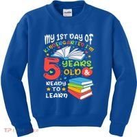 My First Day Of Kindergarten 5 Years Old Back To School Kids Sweatshirt thumb 0