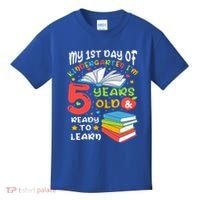 My First Day Of Kindergarten 5 Years Old Back To School Kids T-Shirt thumb 0
