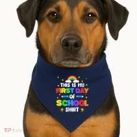 My First Day Of School PreK Preschool Kindergarten 1st Grade USA-Made Doggie Bandana thumb 1