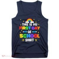 My First Day Of School PreK Preschool Kindergarten 1st Grade Tank Top thumb 0