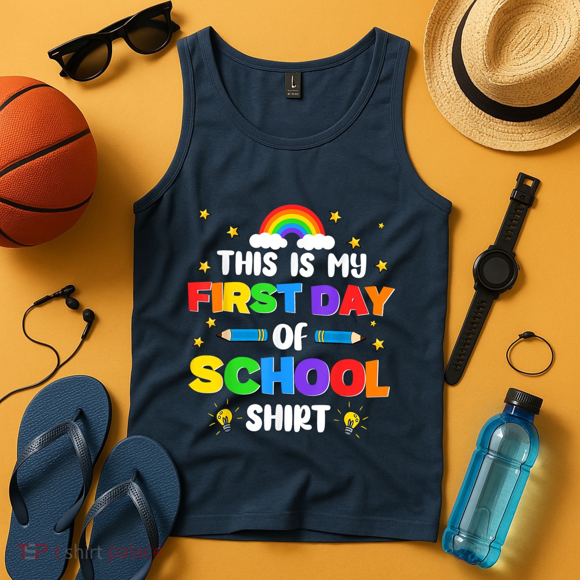 My First Day Of School PreK Preschool Kindergarten 1st Grade Tank Top