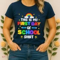 My First Day Of School PreK Preschool Kindergarten 1st Grade Women's T-Shirt thumb 2