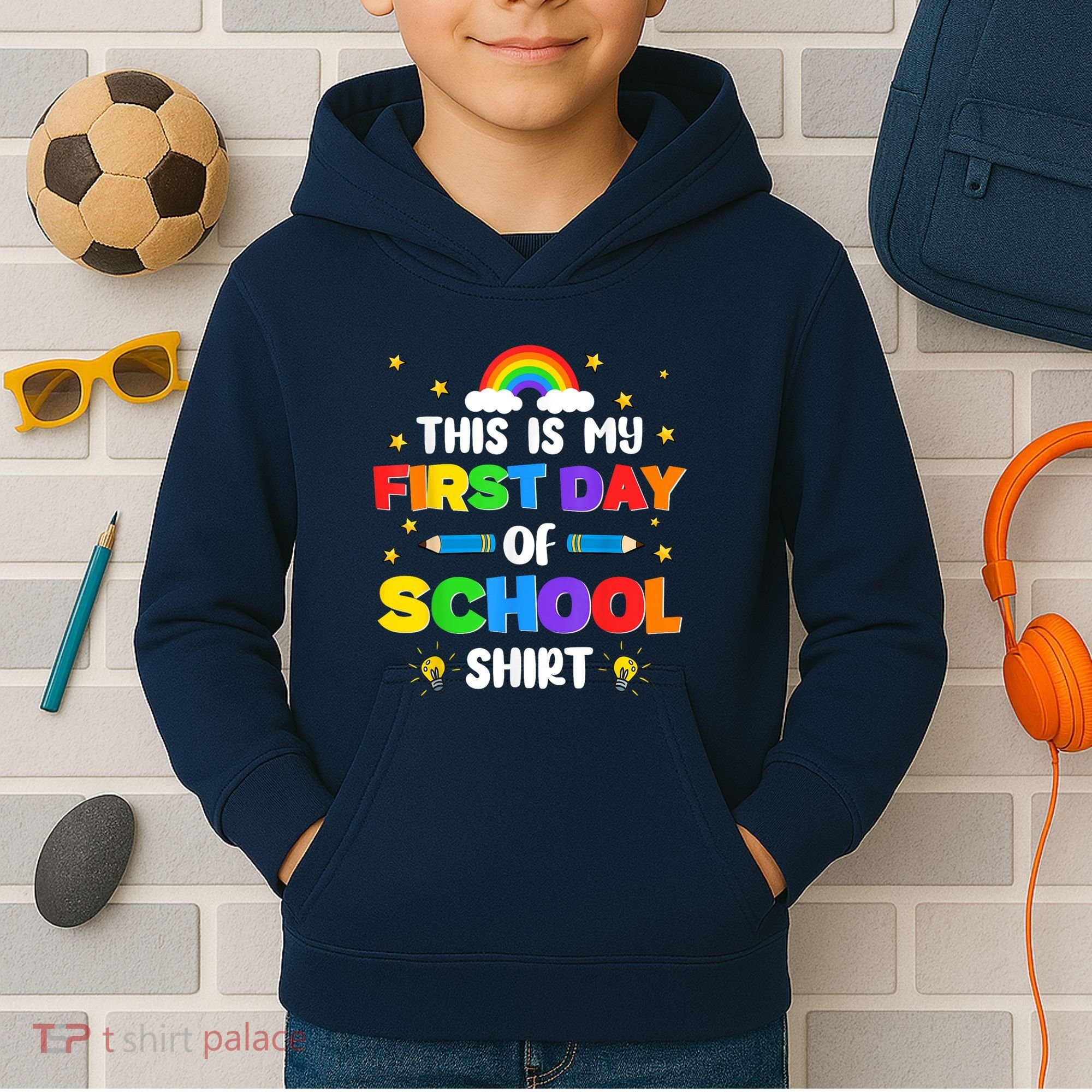 My First Day Of School PreK Preschool Kindergarten 1st Grade Kids Hoodie