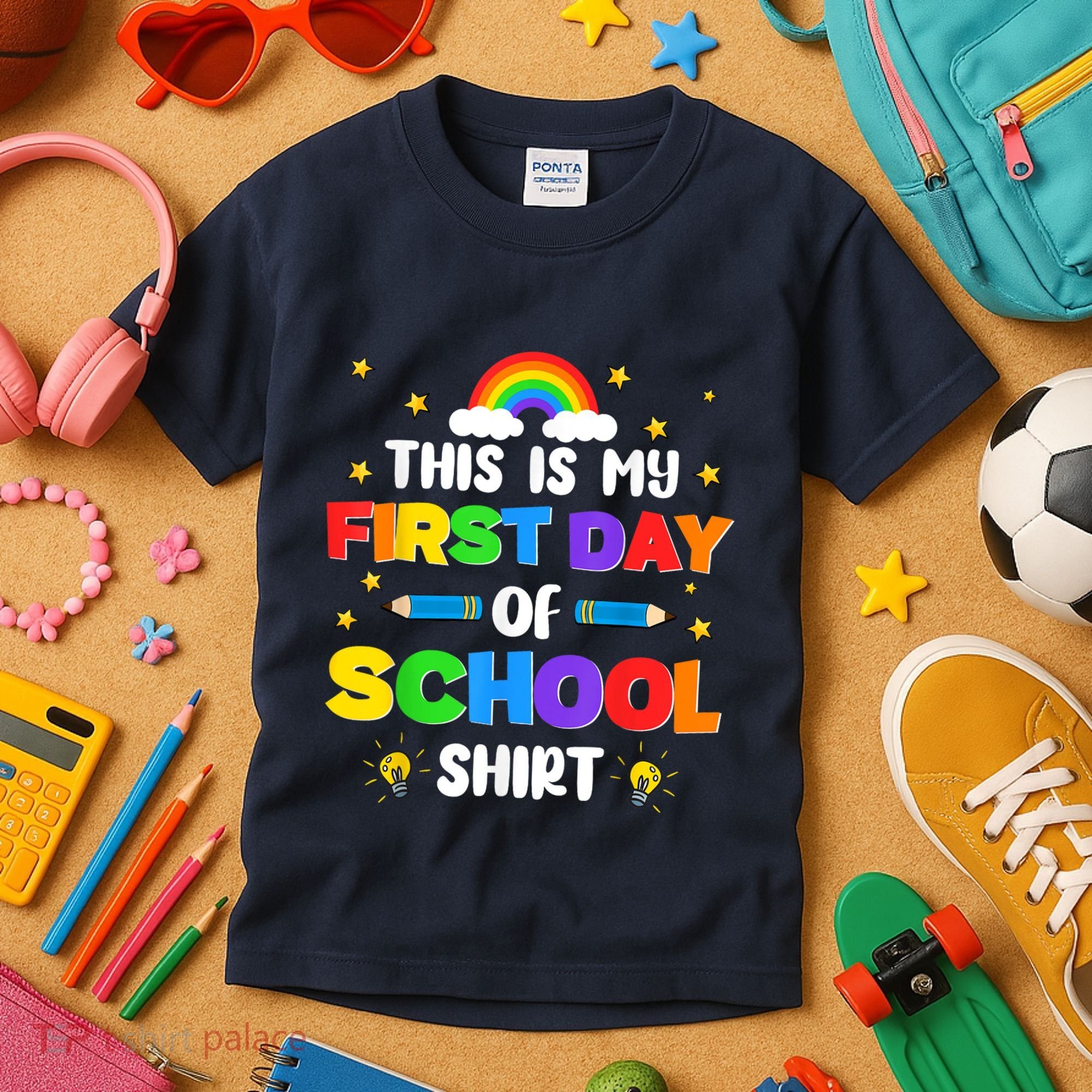My First Day Of School PreK Preschool Kindergarten 1st Grade Kids T-Shirt