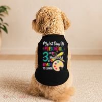 My First Day Of Preschool 3 Years Old Back To School Doggie Tank thumb 2