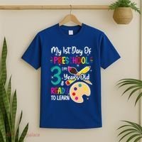My First Day Of Preschool 3 Years Old Back To School T-Shirt thumb 2