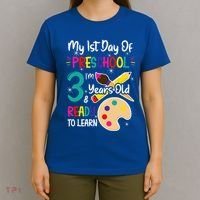 My First Day Of Preschool 3 Years Old Back To School T-Shirt thumb 4