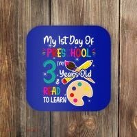 My First Day Of Preschool 3 Years Old Back To School Coaster thumb 0