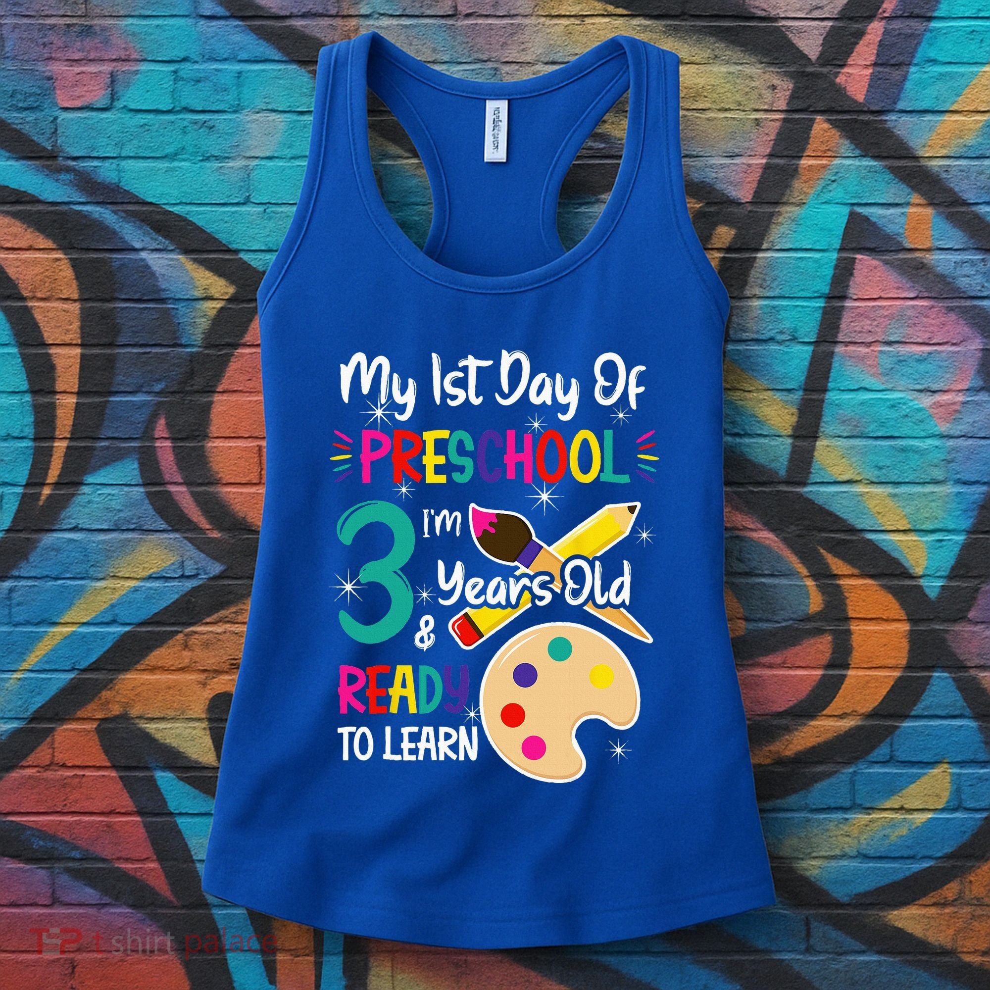 My First Day Of Preschool 3 Years Old Back To School Women's Tank Top