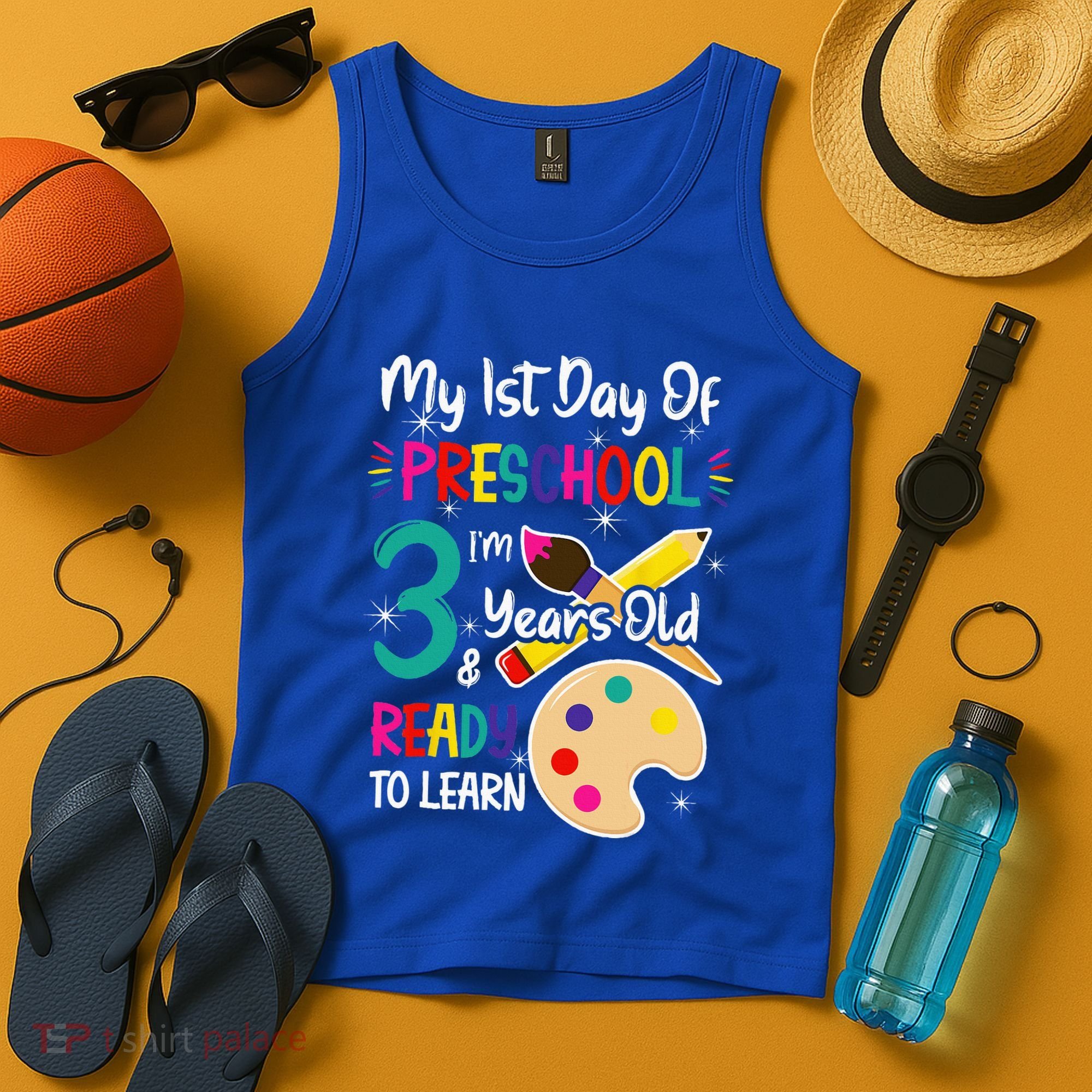 My First Day Of Preschool 3 Years Old Back To School Tank Top