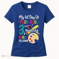 My First Day Of Preschool 3 Years Old Back To School Women's T-Shirt thumb 0