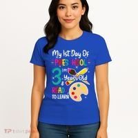 My First Day Of Preschool 3 Years Old Back To School Women's T-Shirt thumb 4