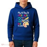 My First Day Of Preschool 3 Years Old Back To School Kids Hoodie thumb 4