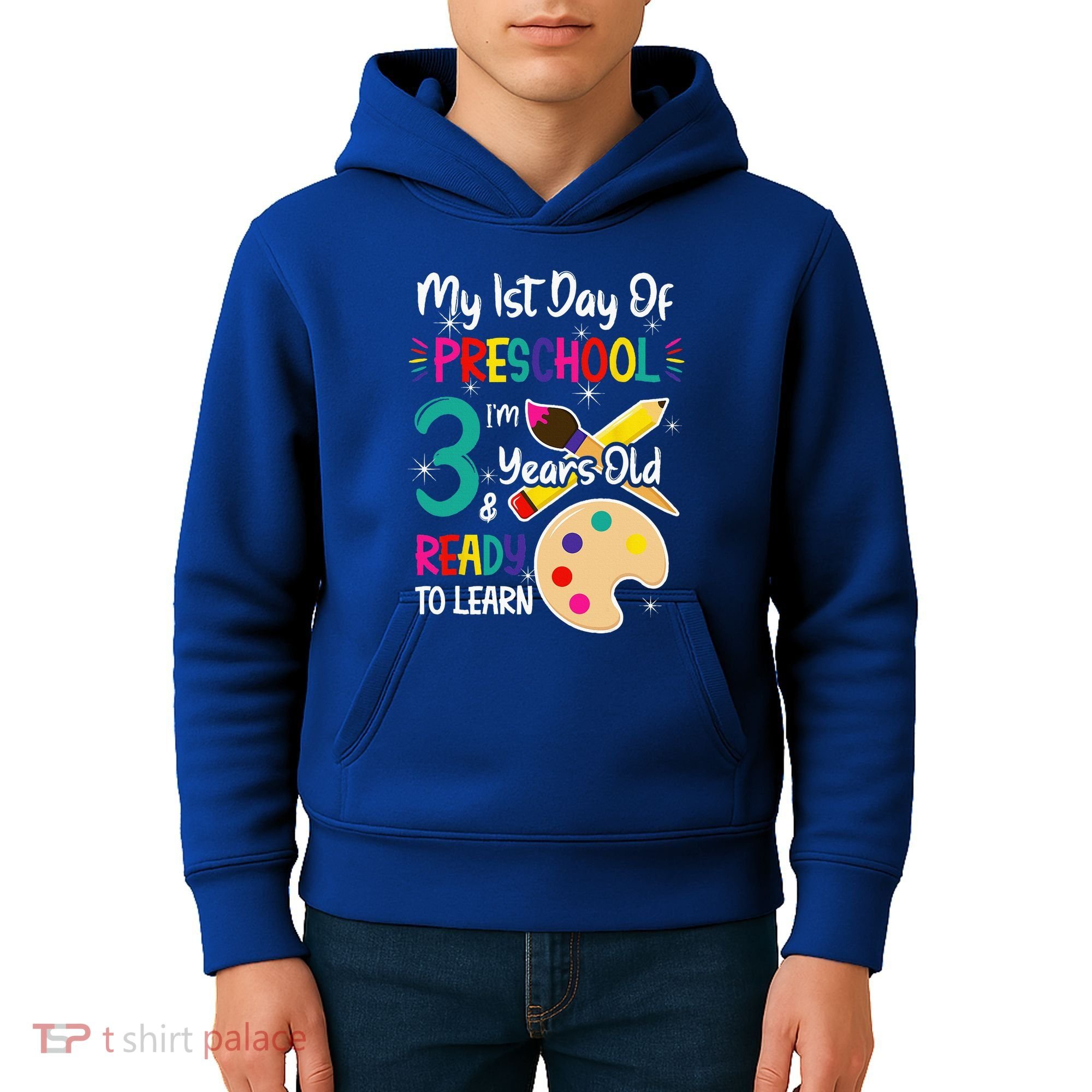 My First Day Of Preschool 3 Years Old Back To School Kids Hoodie