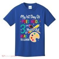My First Day Of Preschool 3 Years Old Back To School Kids T-Shirt thumb 0