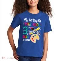 My First Day Of Preschool 3 Years Old Back To School Kids T-Shirt thumb 2