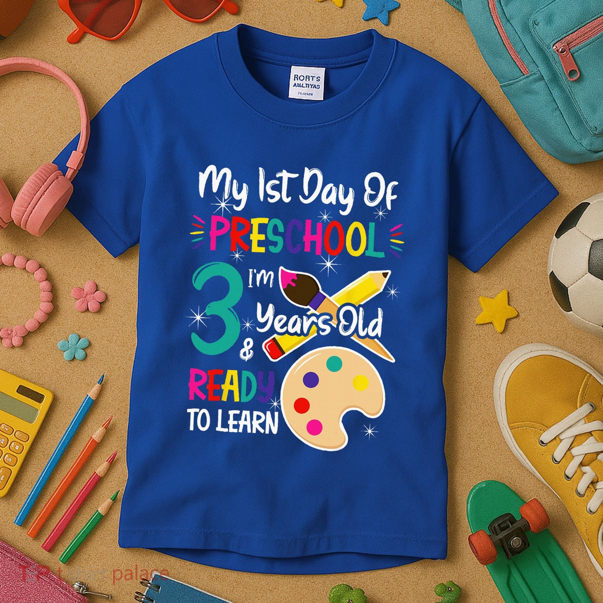 My First Day Of Preschool 3 Years Old Back To School Kids T-Shirt