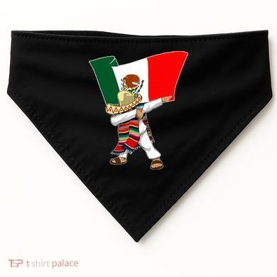 Mexican Flag Dabbing USA-Made Doggie Bandana