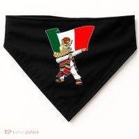 Mexican Flag Dabbing USA-Made Doggie Bandana thumb 0