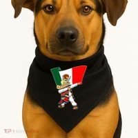 Mexican Flag Dabbing USA-Made Doggie Bandana thumb 1