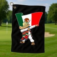 Mexican Flag Dabbing Golf Towel thumb 1