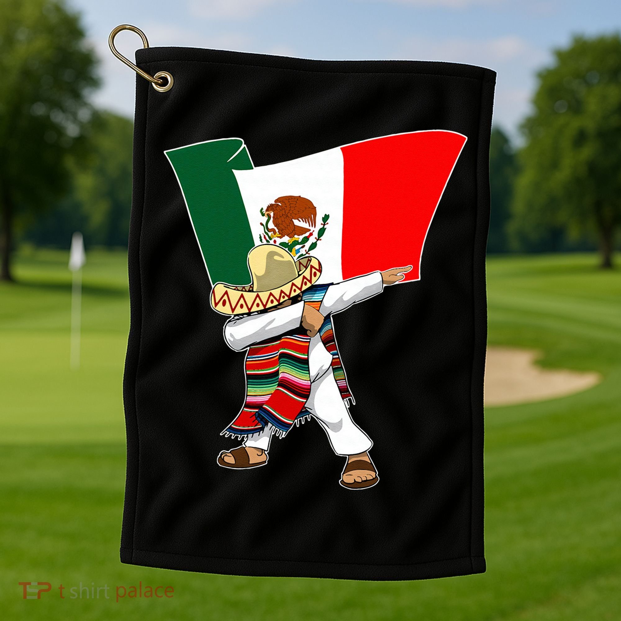 Mexican Flag Dabbing Golf Towel