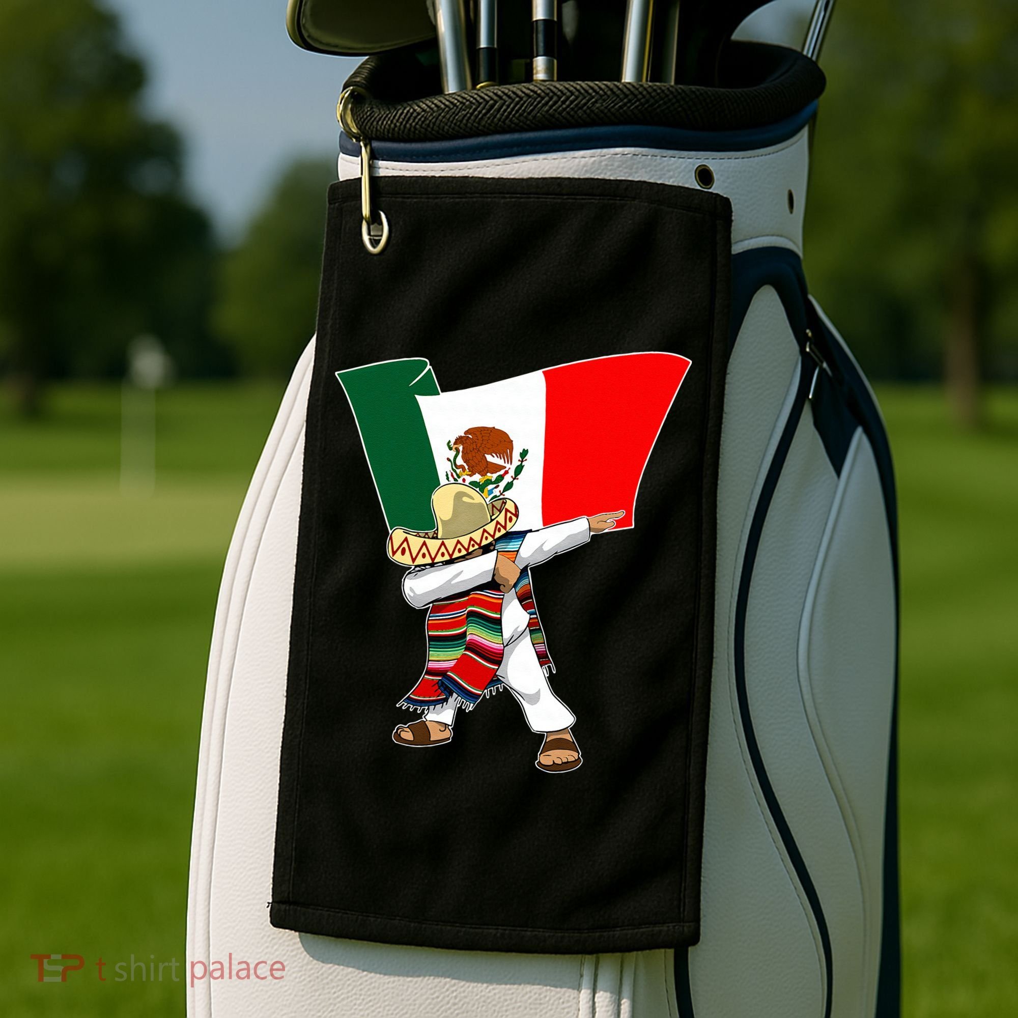 Mexican Flag Dabbing Golf Towel