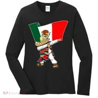 Mexican Flag Dabbing Women's Long Sleeve Shirt thumb 0