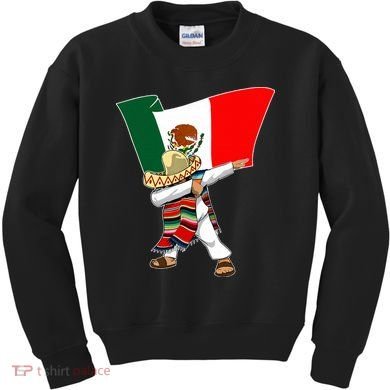 Mexican Flag Dabbing Kids Sweatshirt