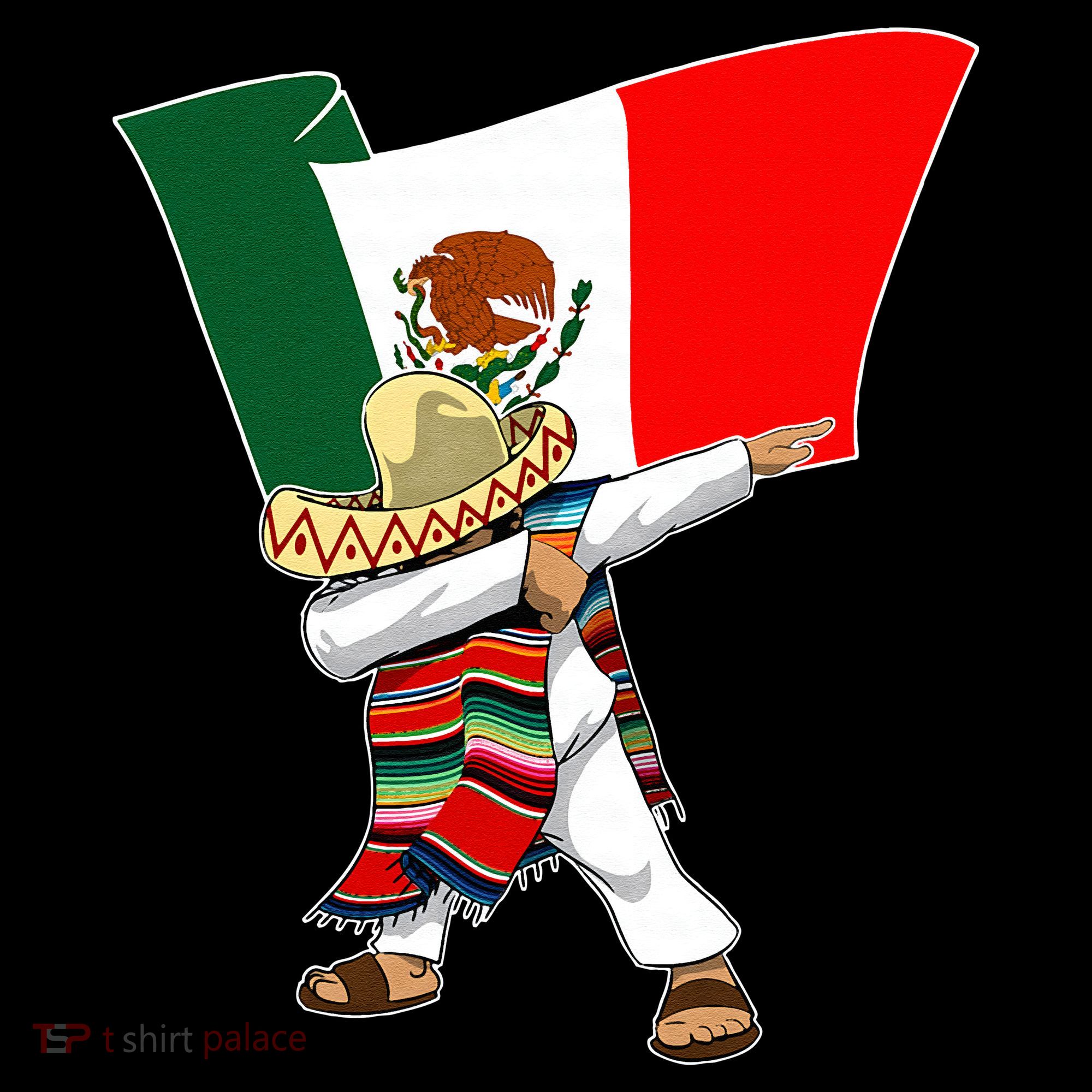 Mexican Flag Dabbing Kids Sweatshirt